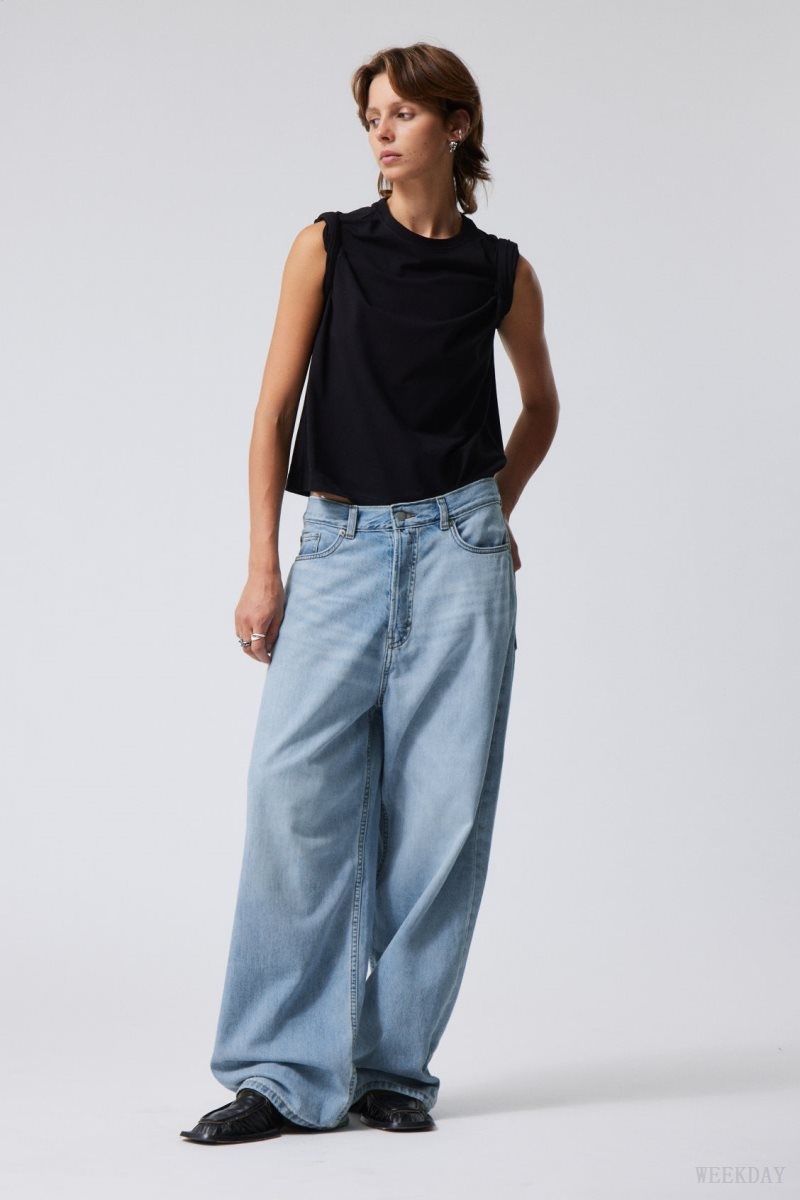 Weekday Astro Loose Baggy Jeans Blue | LRQE6475