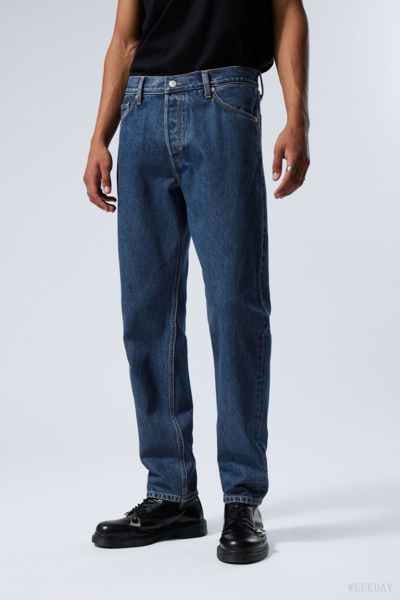 Weekday Barrel Relaxed Tapered Jeans Blue | VYBQ3587