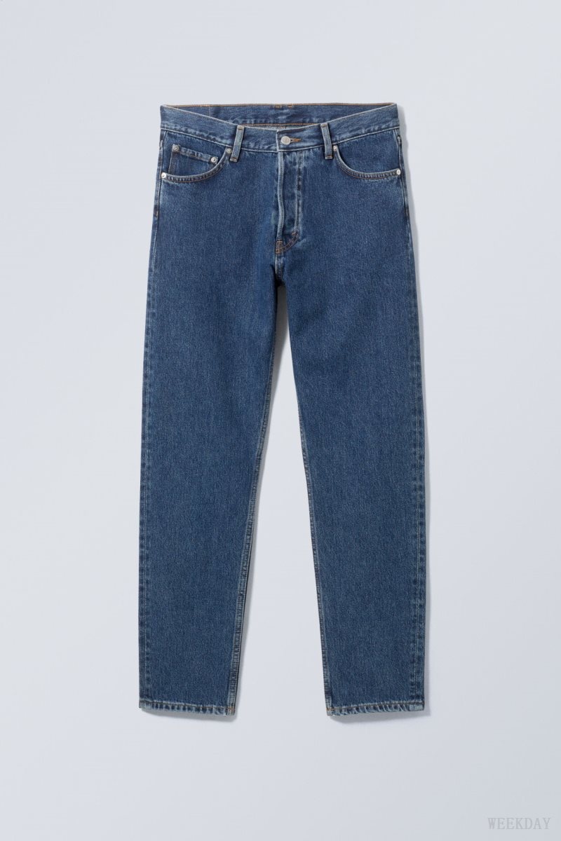 Weekday Barrel Relaxed Tapered Jeans Blue | VYBQ3587