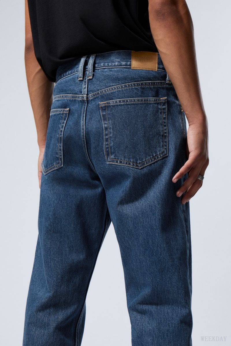 Weekday Barrel Relaxed Tapered Jeans Blue | VYBQ3587