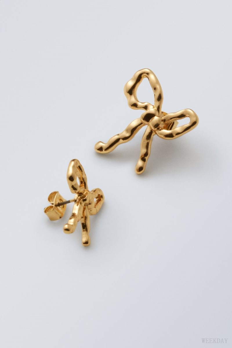 Weekday Bow Earrings Golden | CGVC0628