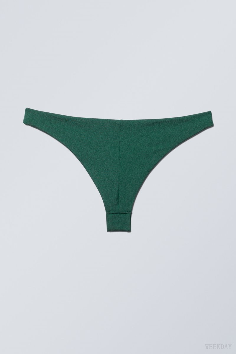 Weekday Brazilian Bikini Bottoms Green | KFJD2556