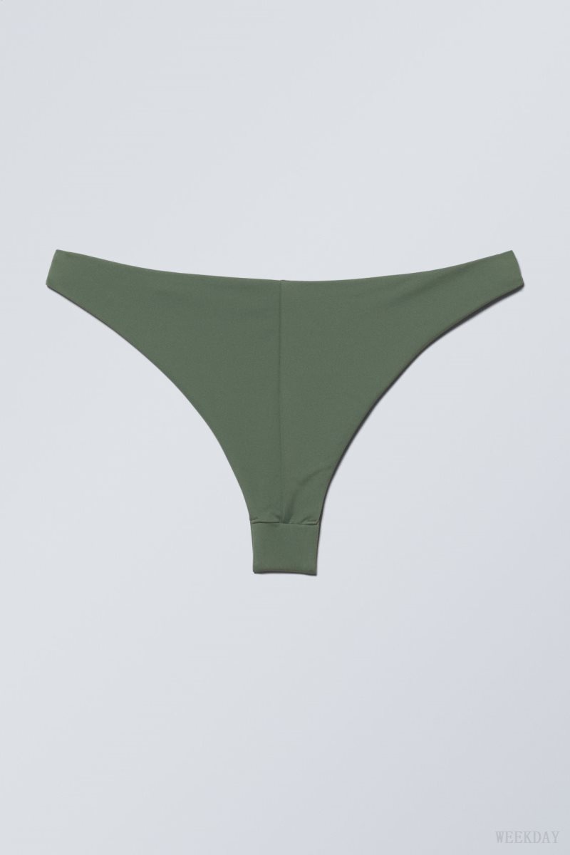 Weekday Brazilian Bikini Bottoms Khaki | NIKT7958