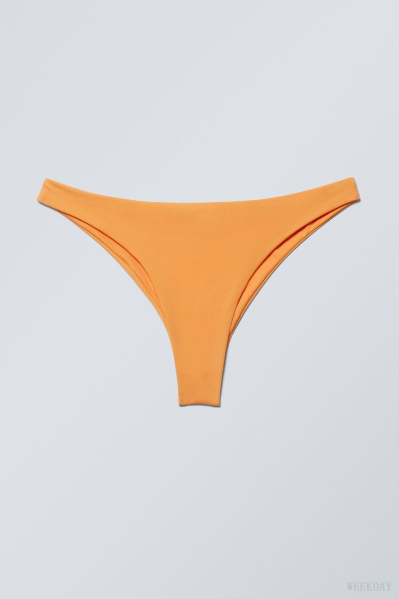 Weekday Brazilian Bikini Bottoms Mango | AJOB3818