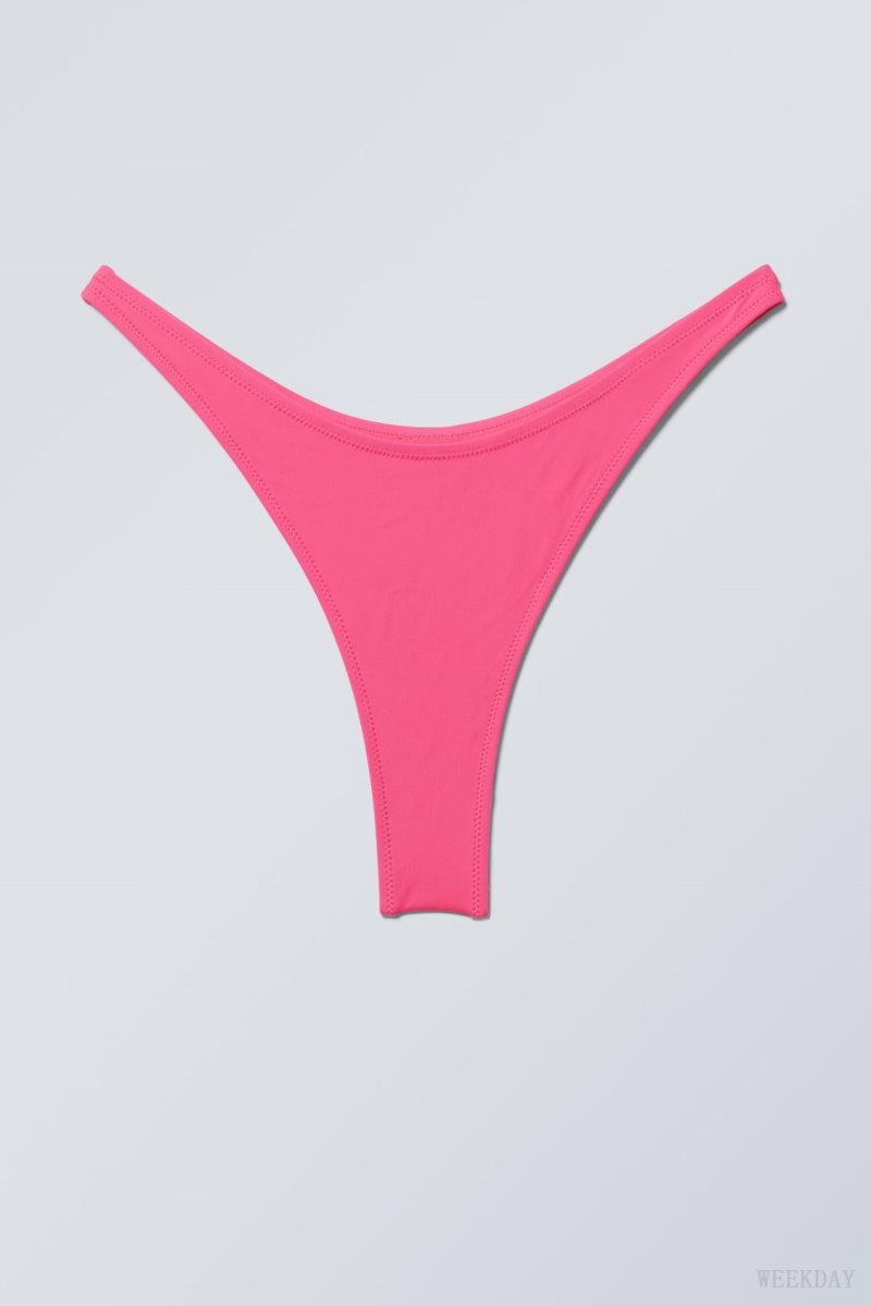 Weekday Brazilian Mini Bikini Bottom Pink | LJRQ8747