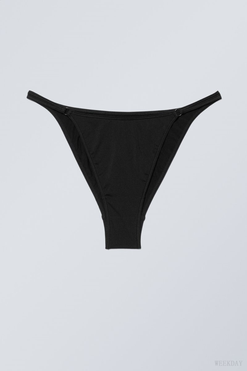 Weekday Carly Tanga Brazilian Brief Briefs Black | VFRL6912