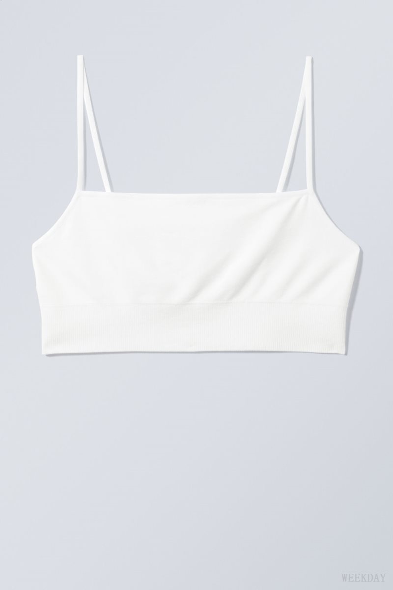 Weekday Cat Soft Bralette Bralette White | XVBH9992