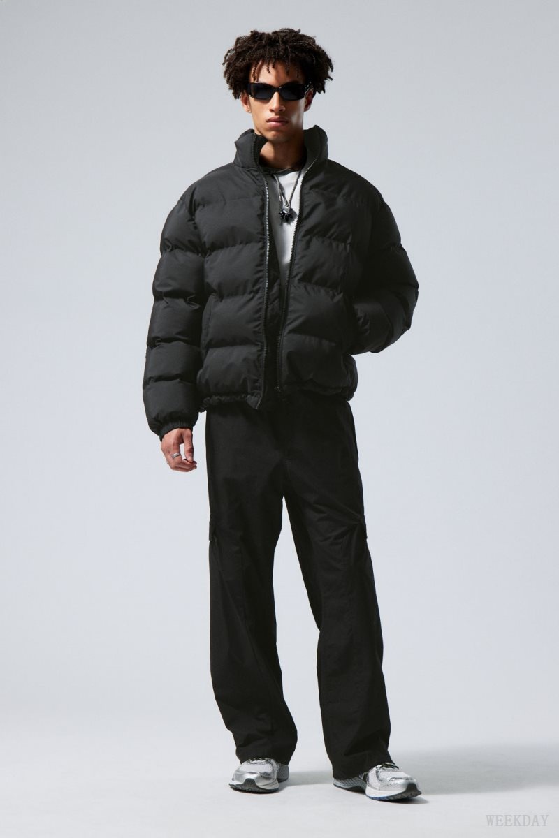 Weekday Cole Puffer Jacket Black | JMPE4389