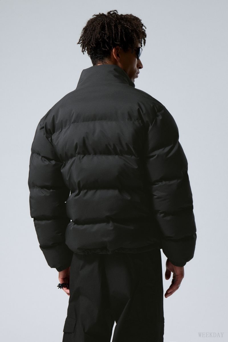 Weekday Cole Puffer Jacket Black | JMPE4389