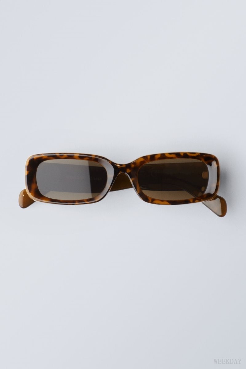 Weekday Cruise Squared Sunglasses Tortoise | SBNW0282