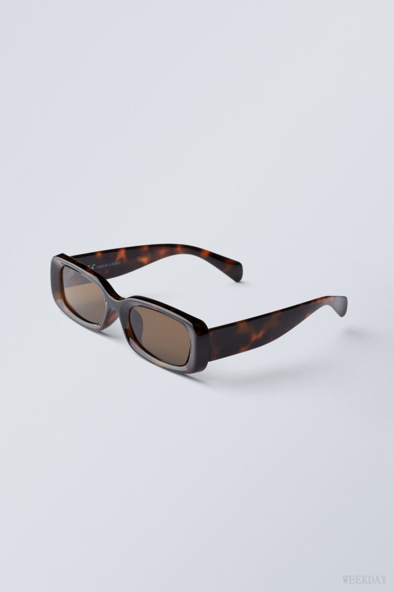 Weekday Cruise Squared Sunglasses Tortoise | SBNW0282