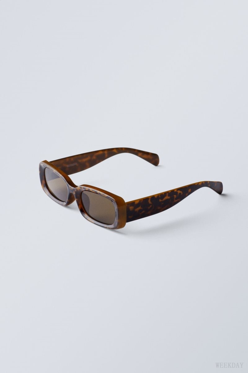 Weekday Cruise Squared Sunglasses Tortoise | SBNW0282