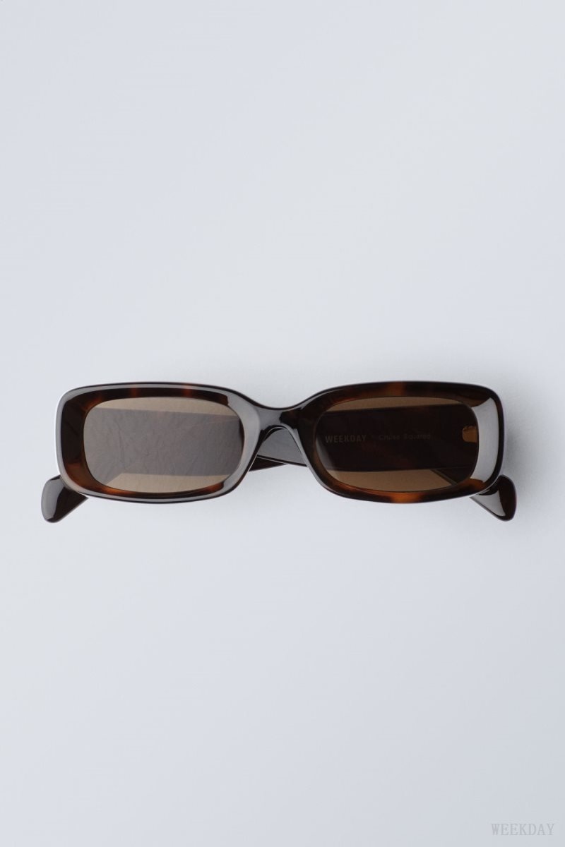 Weekday Cruise Squared Sunglasses Tortoise | SBNW0282