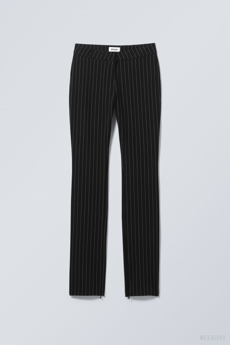 Weekday Dessa slim Trousers Pinstripe | GWZM2877