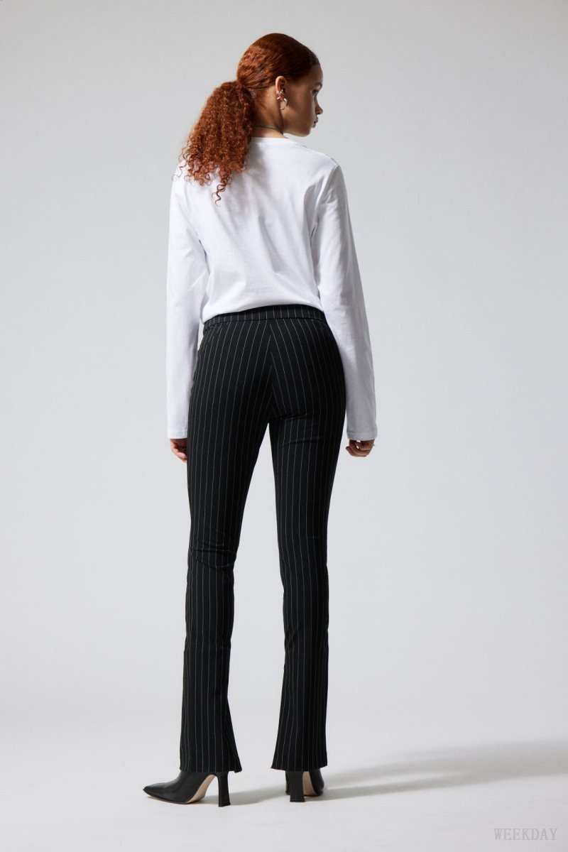 Weekday Dessa slim Trousers Pinstripe | GWZM2877