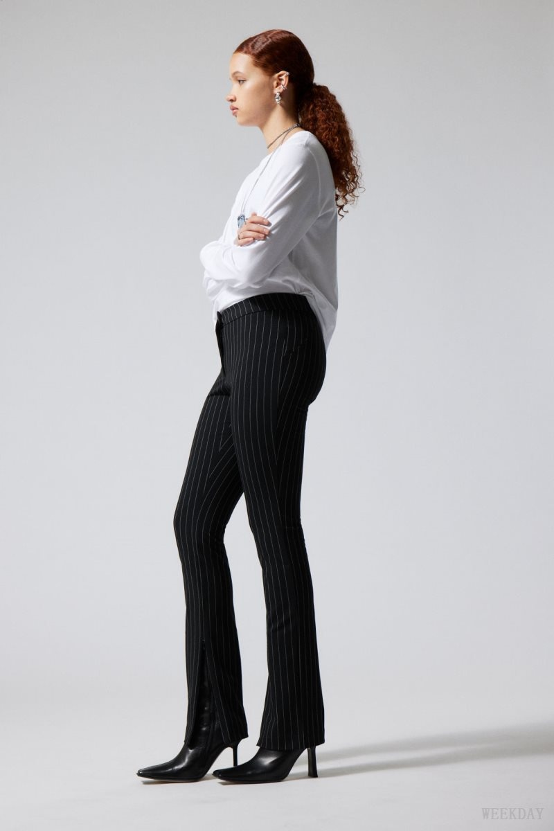 Weekday Dessa slim Trousers Pinstripe | GWZM2877