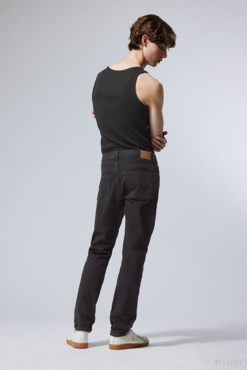 Weekday Easy Regular Straight Jeans Black | QSHP5356