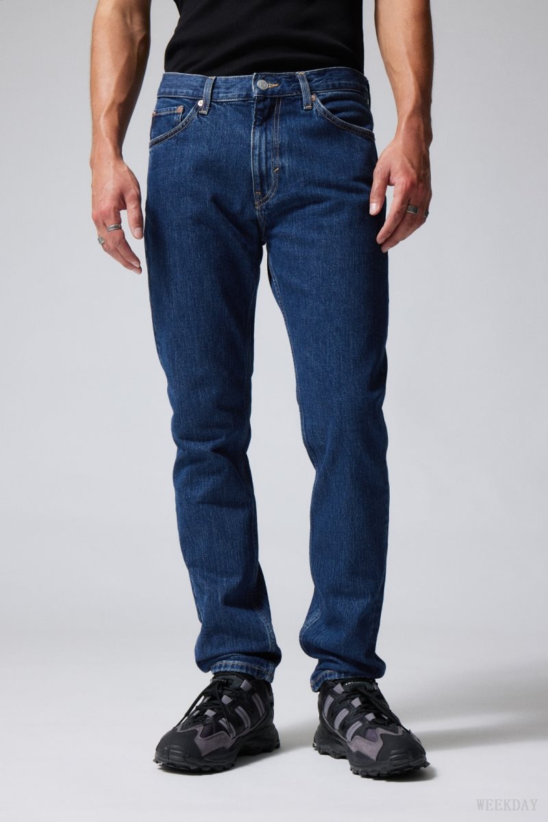 Weekday Easy Regular Straight Jeans Blue | UKYE2281