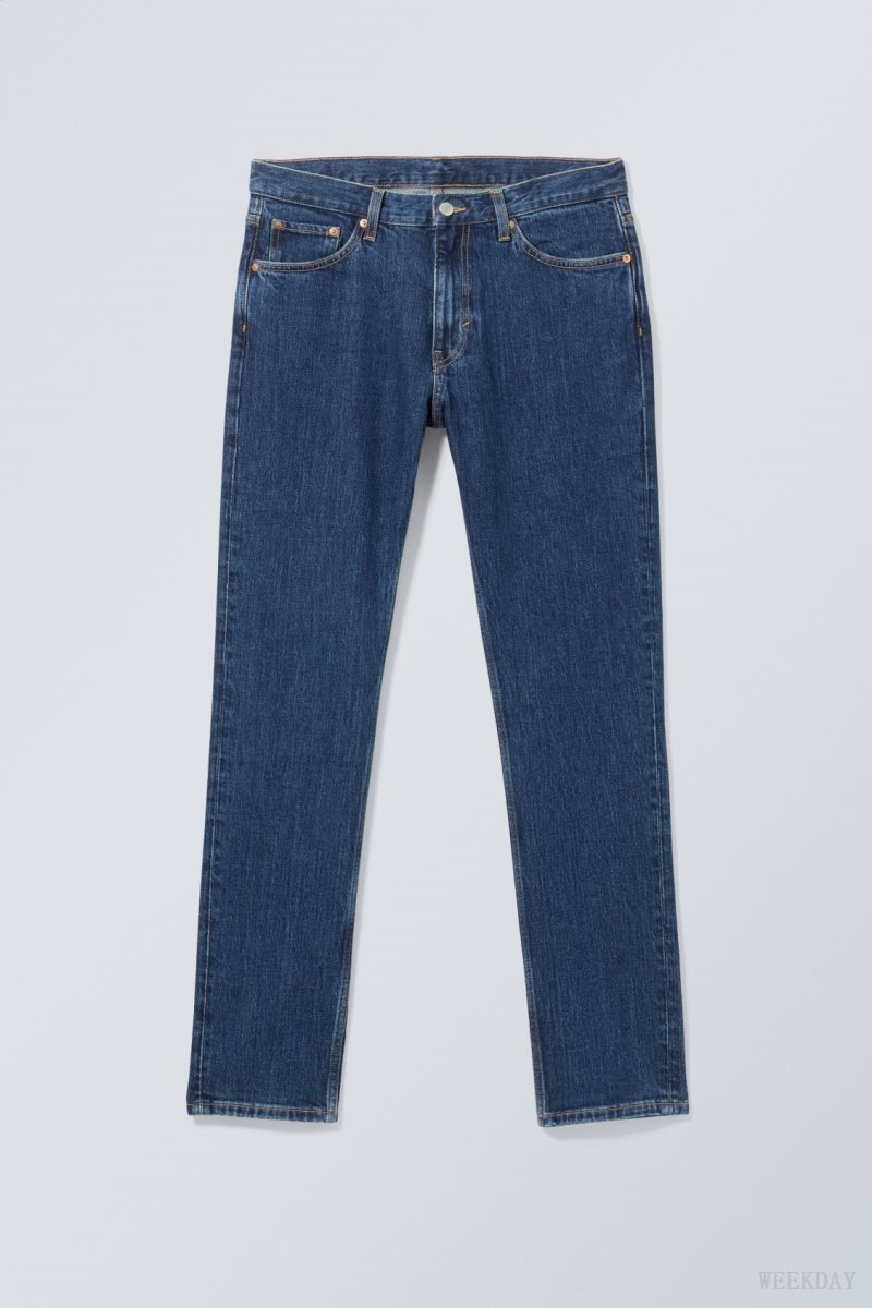 Weekday Easy Regular Straight Jeans Blue | UKYE2281