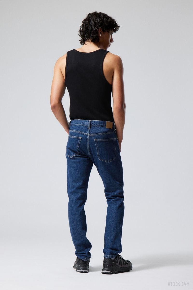 Weekday Easy Regular Straight Jeans Blue | UKYE2281