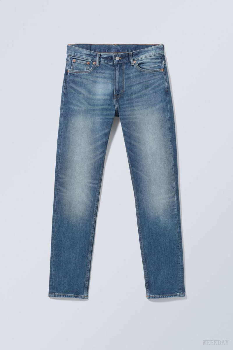 Weekday Easy Regular Straight Jeans Blue | KBDE0210