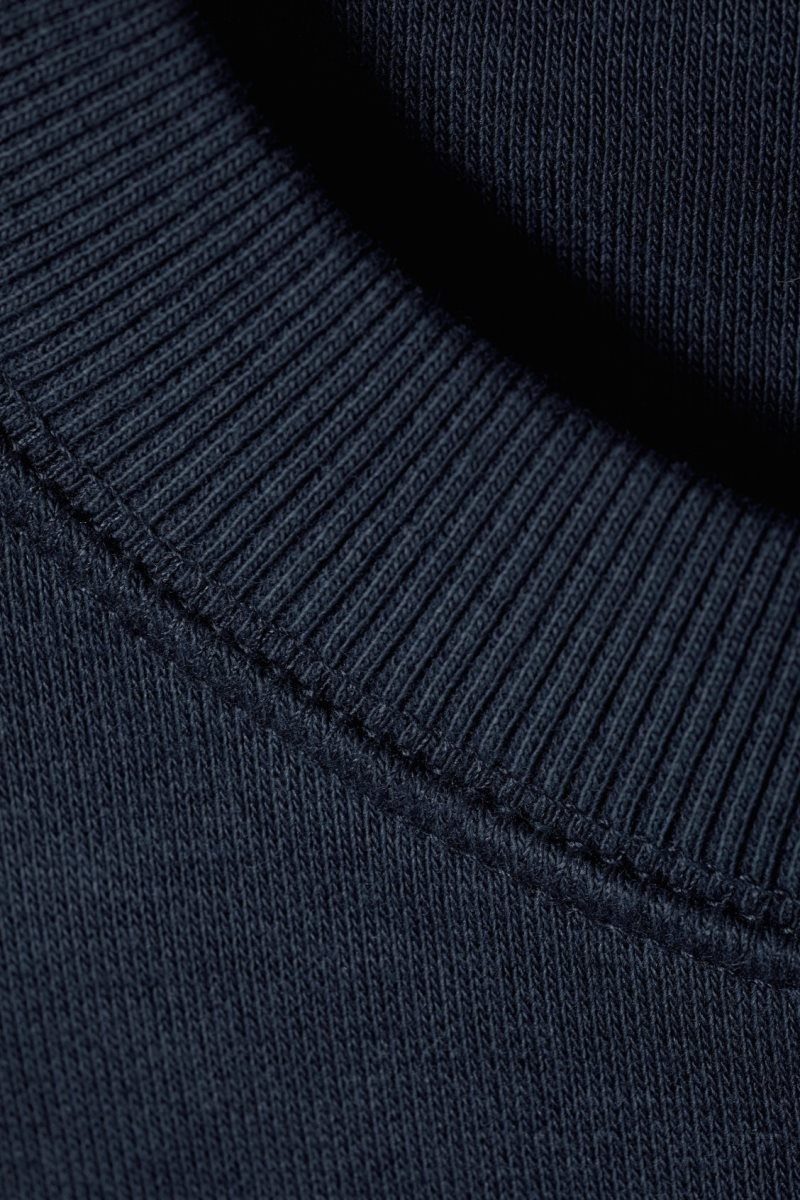 Weekday Essence Standard Sweatshirt Dark Blue | PDCS9960