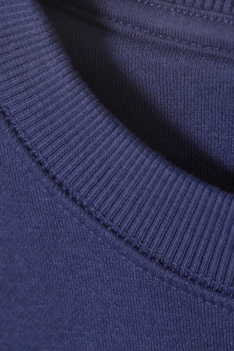 Weekday Essence Standard Sweatshirt Dark Blue | UZOT5306