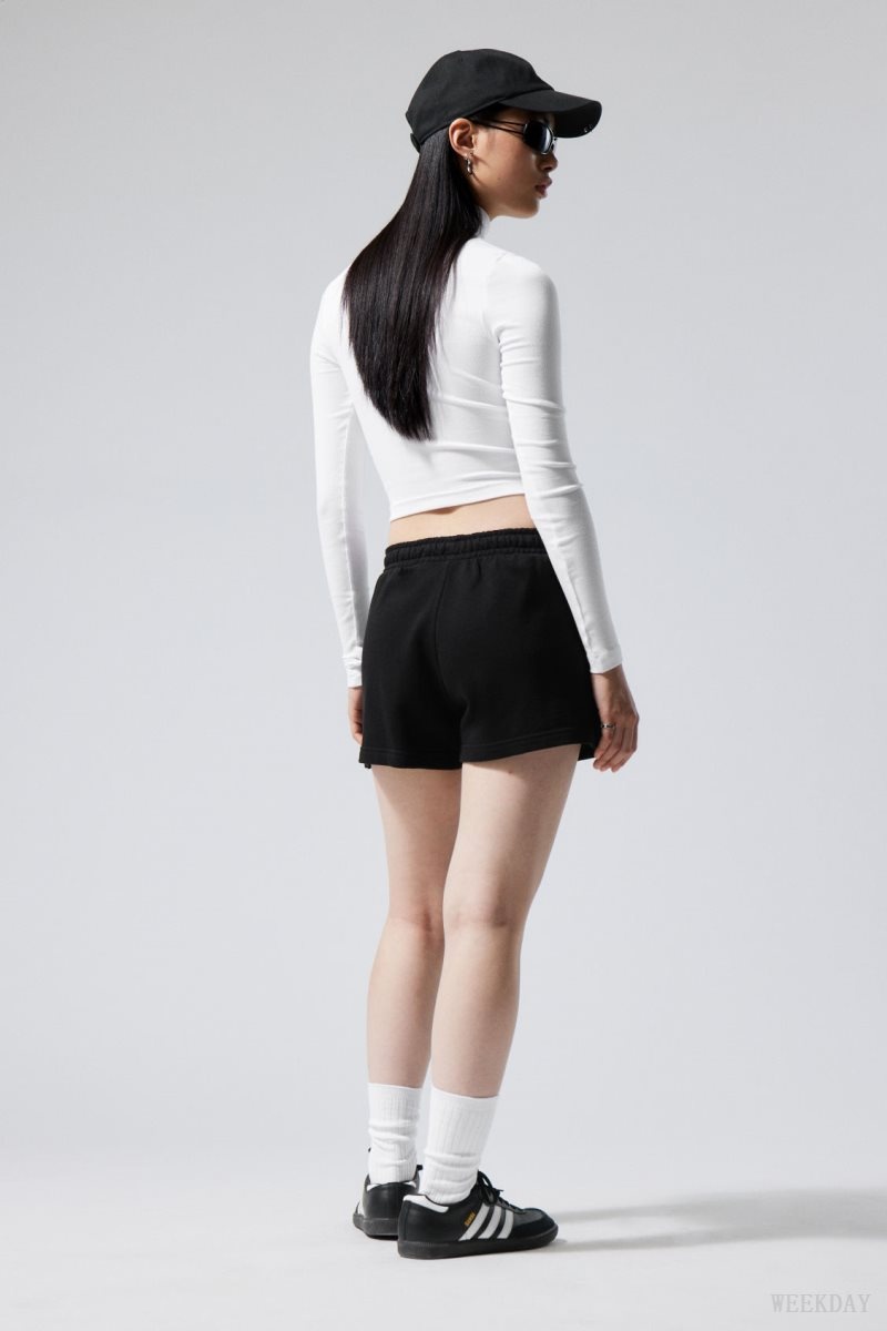 Weekday Essence Standard Sweatshorts Black | MYUZ8847