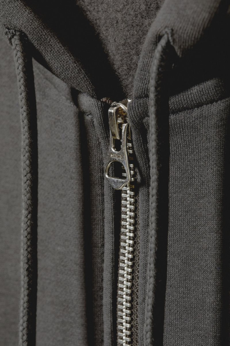 Weekday Essence Standard Zip Hoodie Dark Grey | TSQD1709