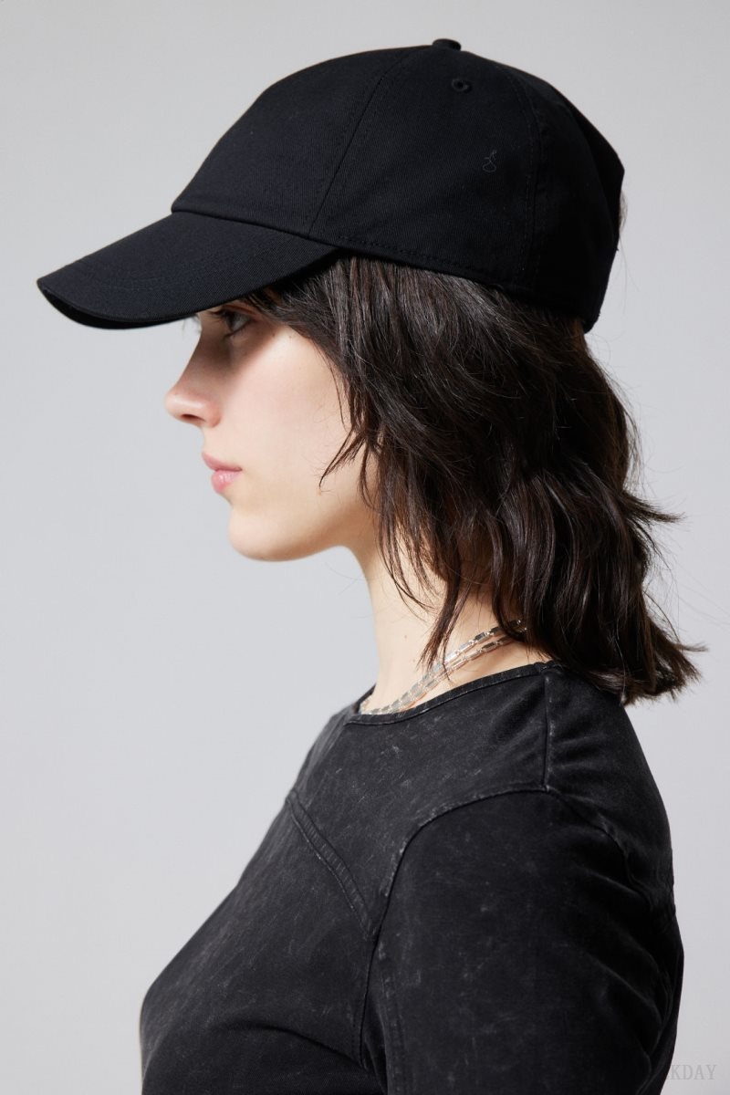 Weekday Essential Cotton Cap Black | IABG7212