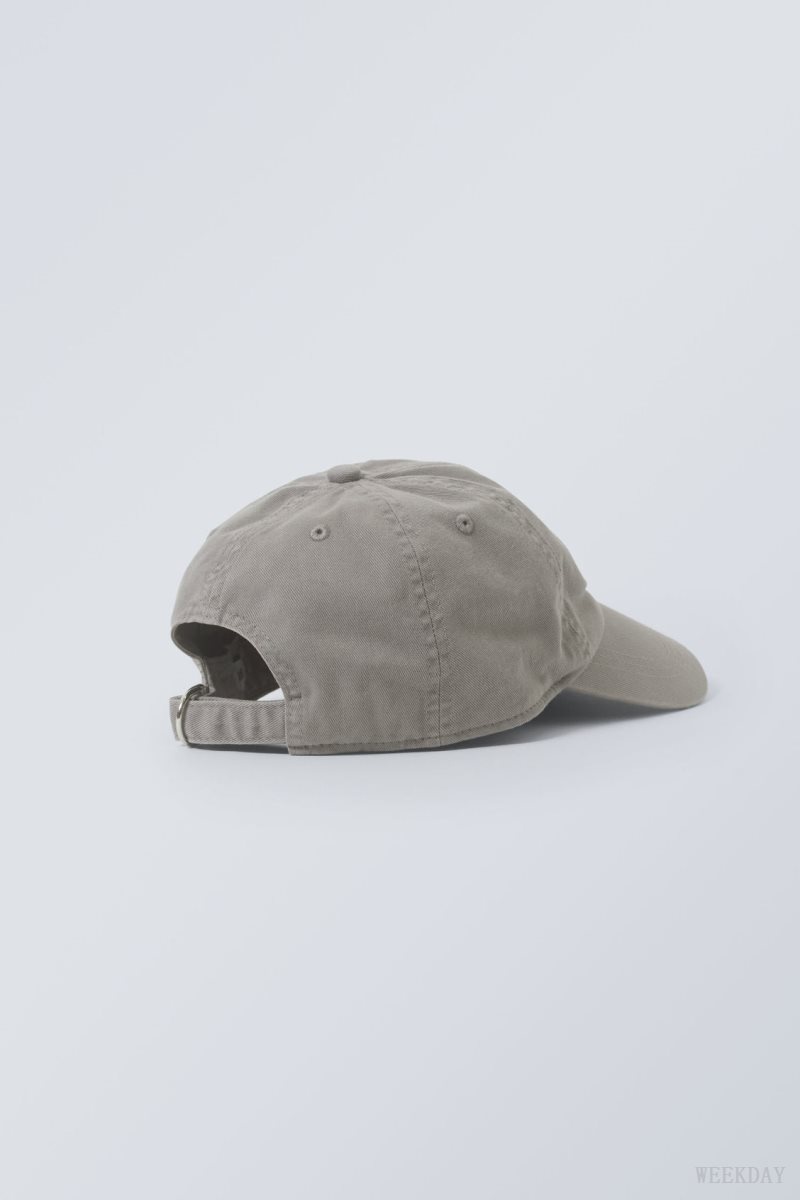 Weekday Essential Embroidery Cap Grey | YZAZ2706