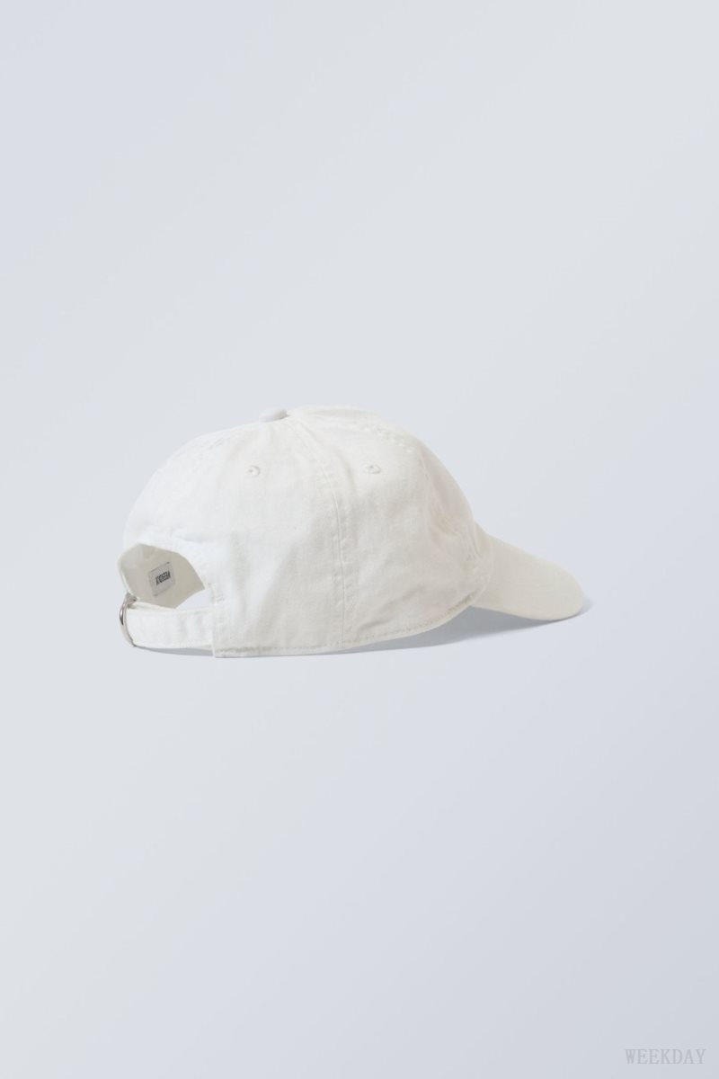 Weekday Essential Embroidery Cap White | CUFZ3675