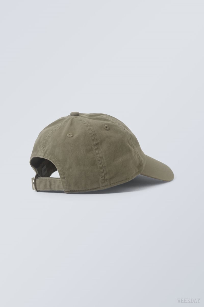 Weekday Essential Washed Cap Khaki | GOMR8366