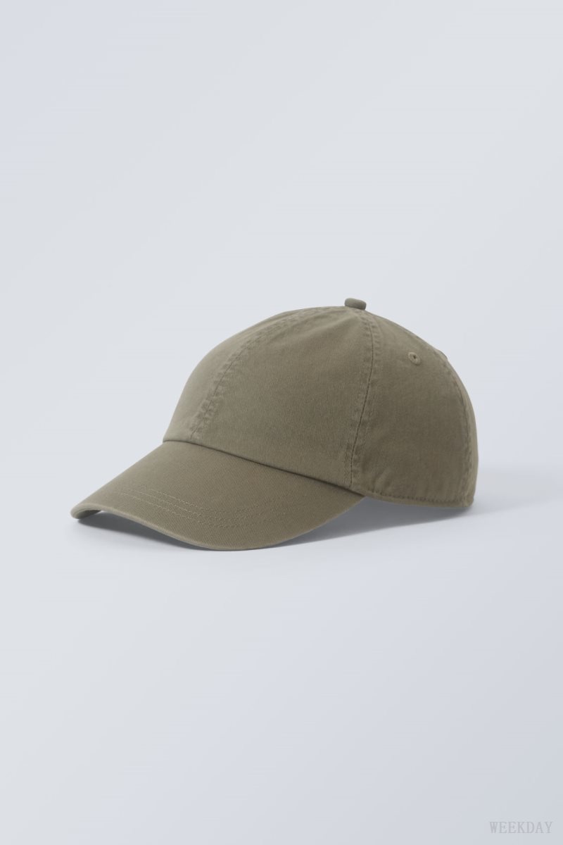 Weekday Essential Washed Cap Khaki | GOMR8366