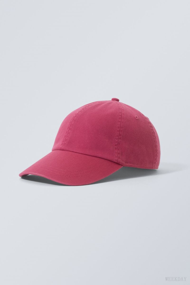 Weekday Essential Washed Cap Pink | UHKE2413