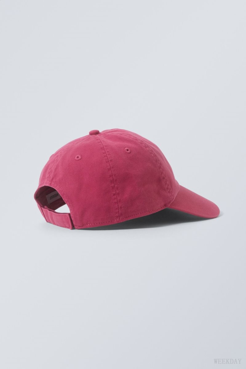 Weekday Essential Washed Cap Pink | UHKE2413