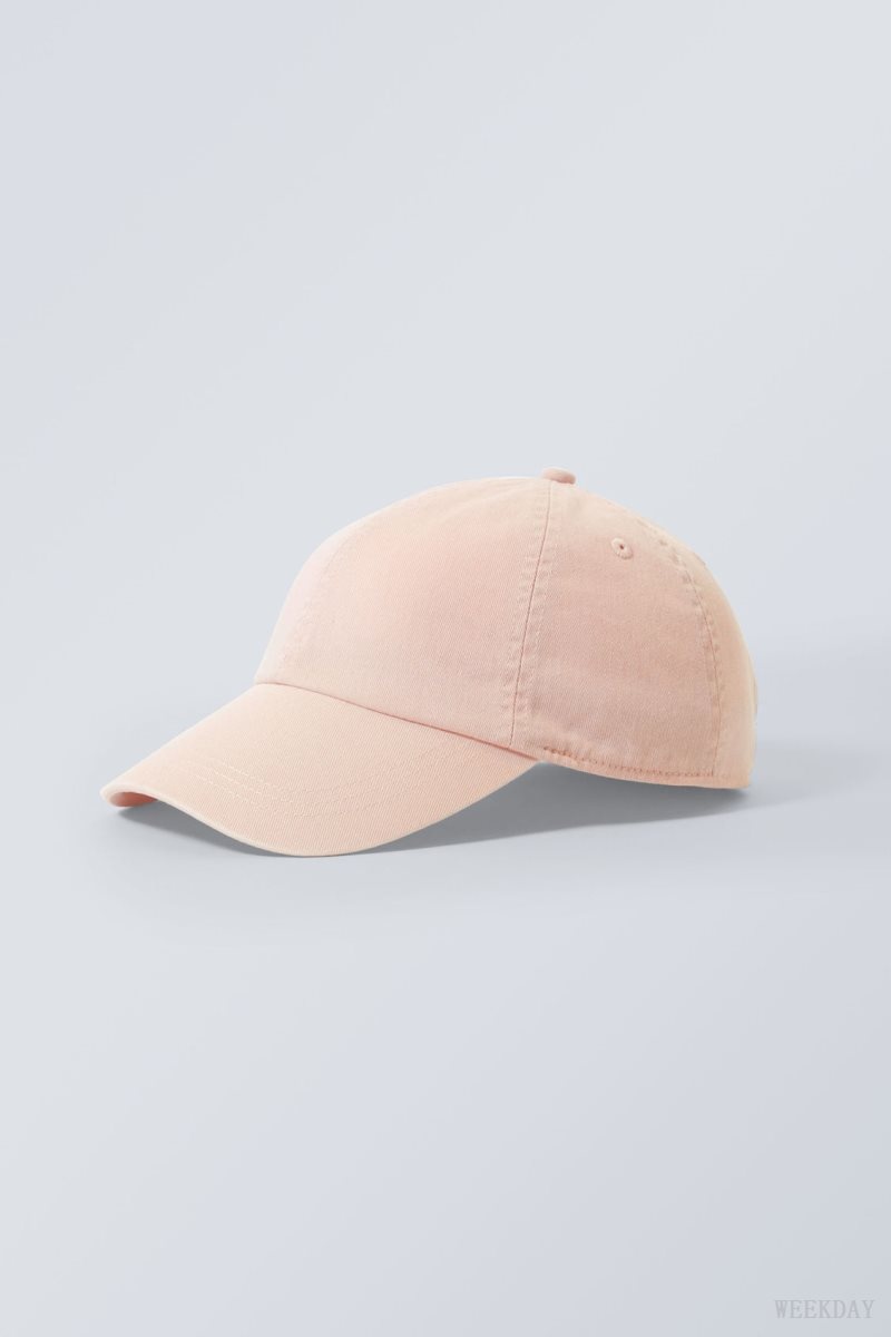 Weekday Essential Washed Cap Pink | UOIU8648