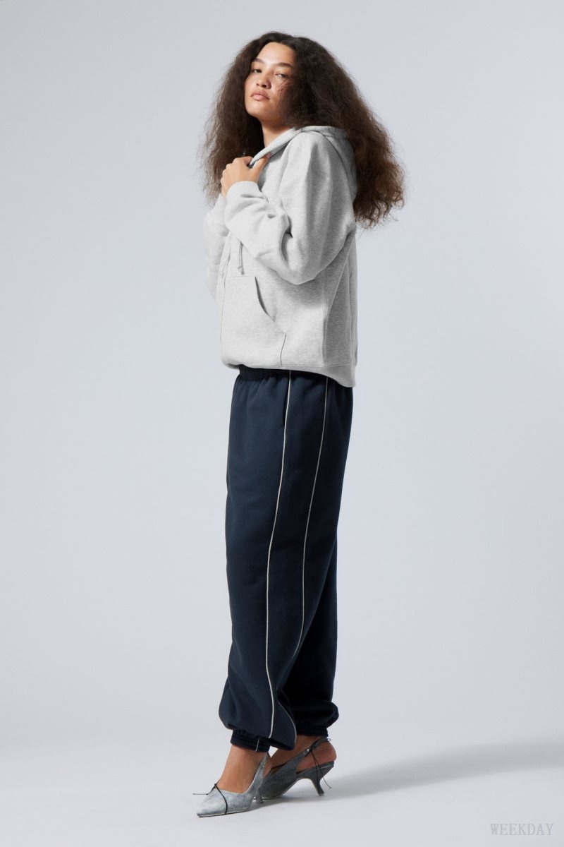 Weekday Even Piping Sweatpants Dark Blue | NJYL1297