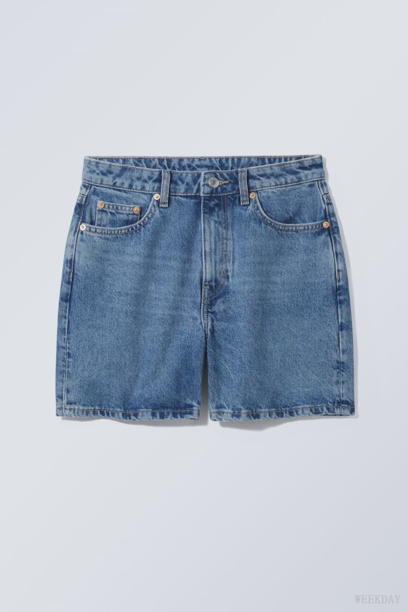 Weekday Eya Denim Shorts Blue | RGWS9625