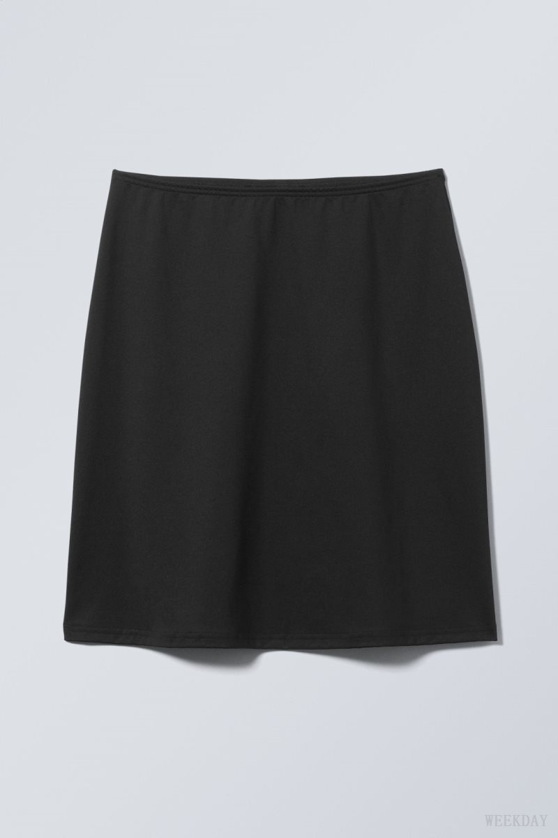 Weekday Fine Midi Skirt Black | KVBQ4919