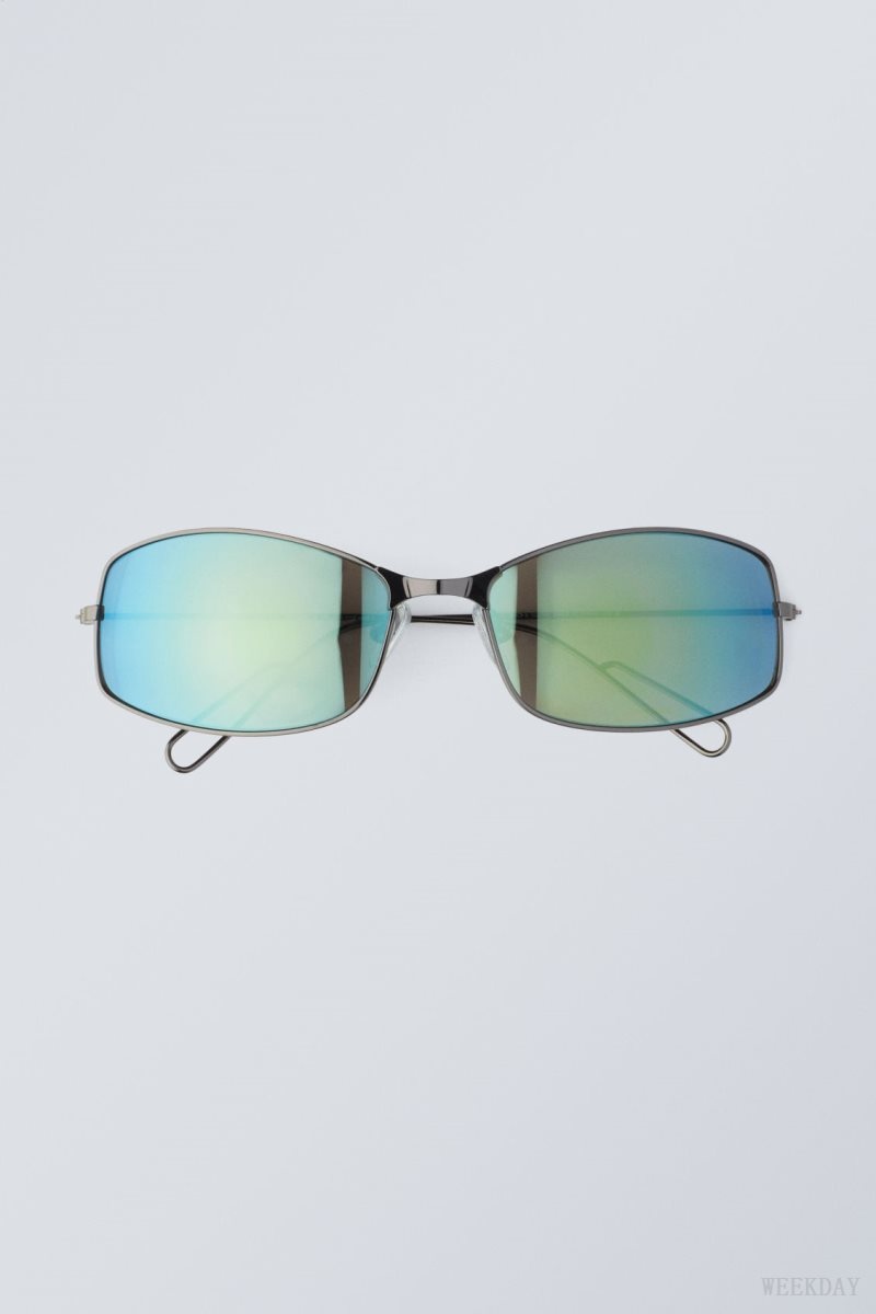 Weekday Flash Sunglasses Green | PSMK7755