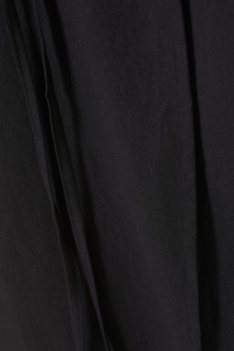 Weekday Fold Linen Mix Long Skirt Black | WNYD1469