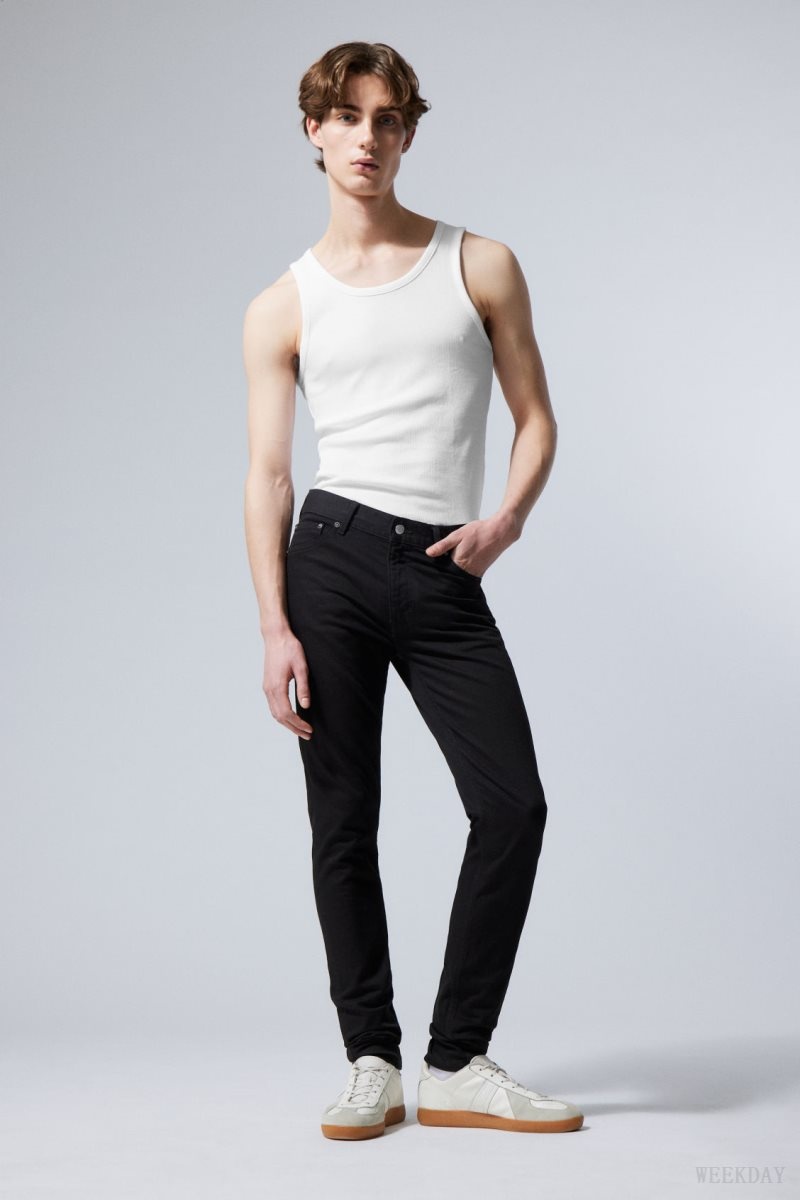 Weekday Friday Skinny Jeans Black | YEYQ0206