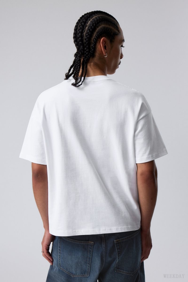 Weekday Great Boxy Heavyweight T-Shirt White | FRFC9234