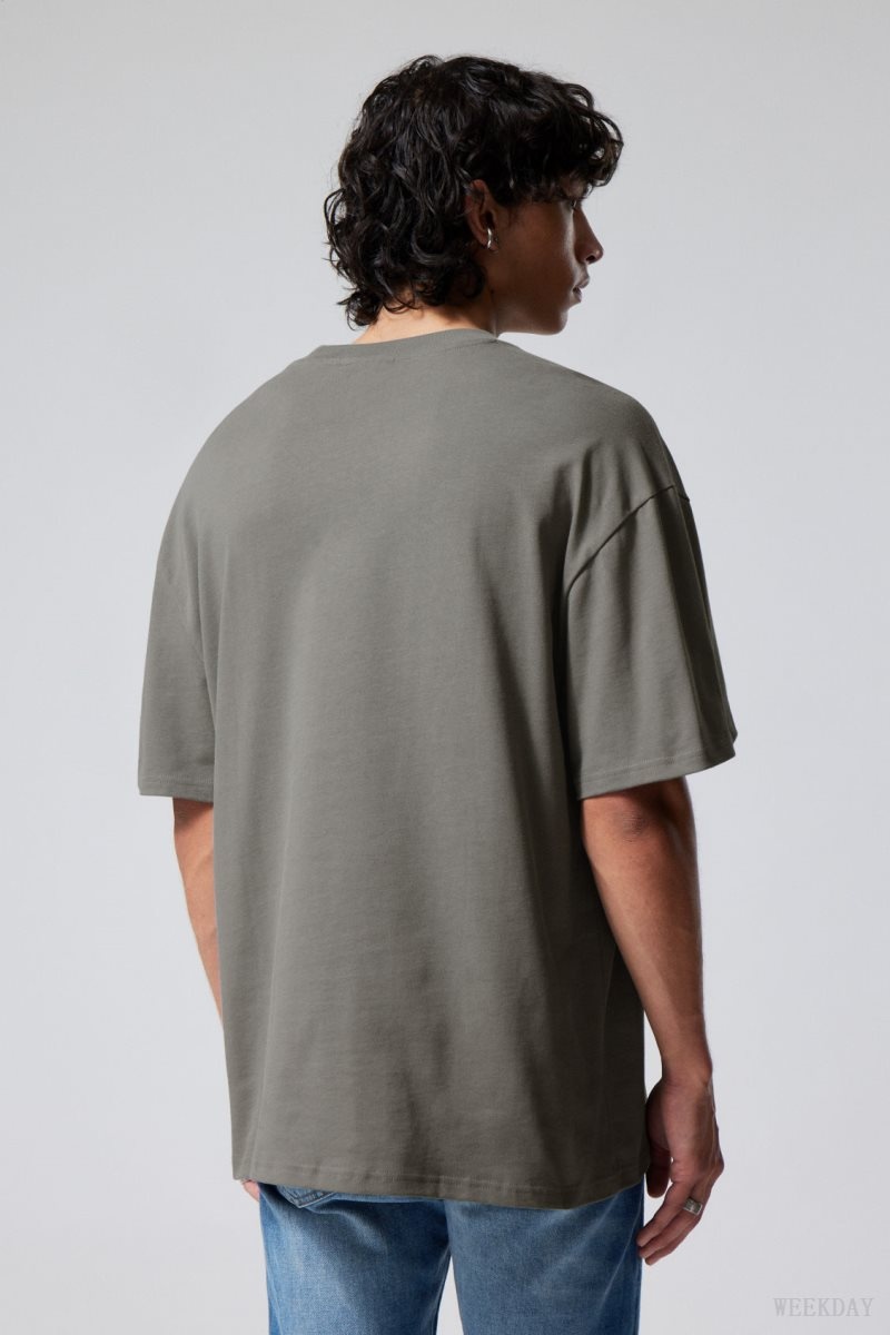 Weekday Great Heavyweight T-shirt Grey | LFHH7717