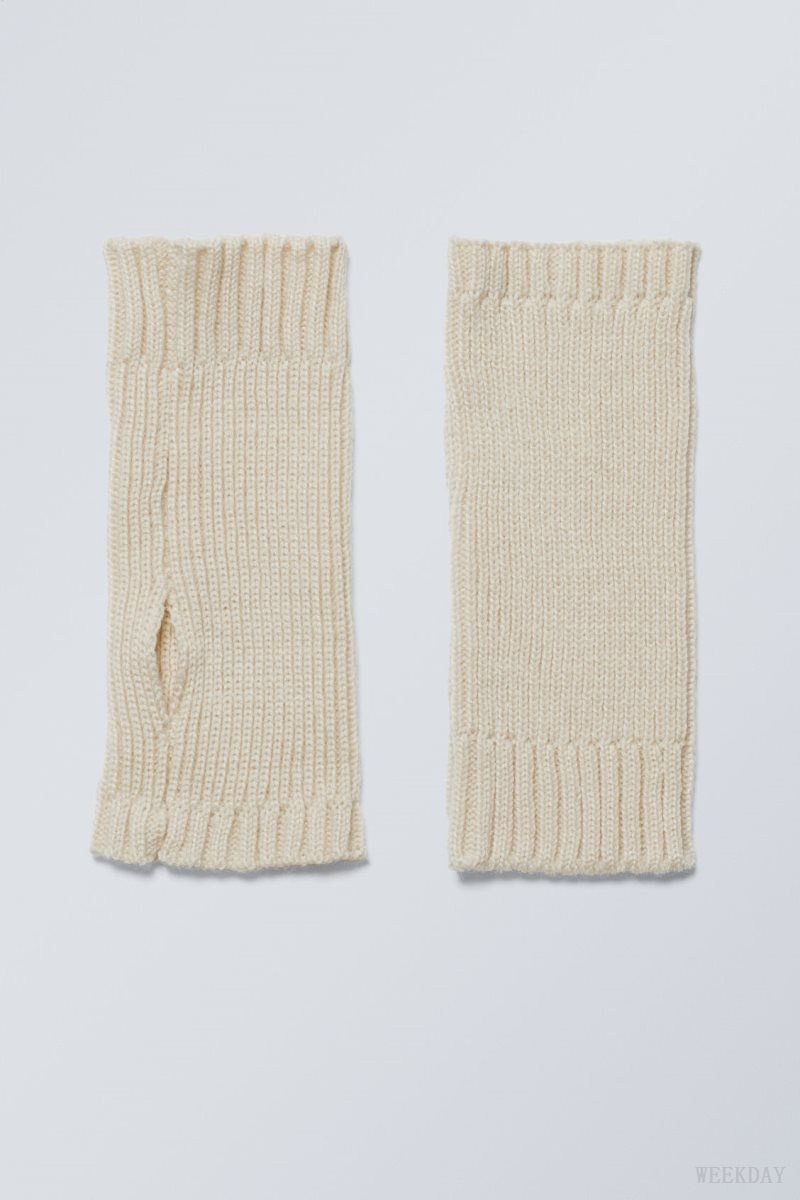 Weekday Hanna Wrist Warmer Beige | YBOS7928