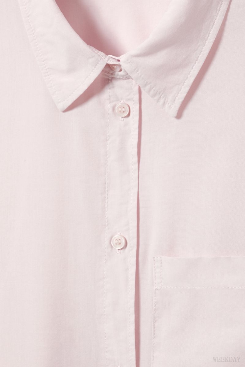 Weekday Jody Oversized Shirt Pink | QKVG0235