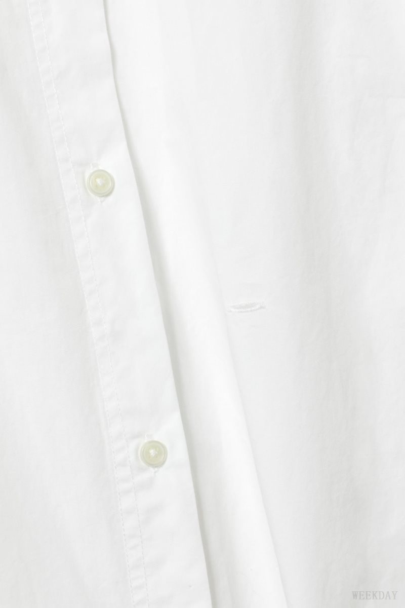 Weekday June Fitted Shirt White | LMXA1740