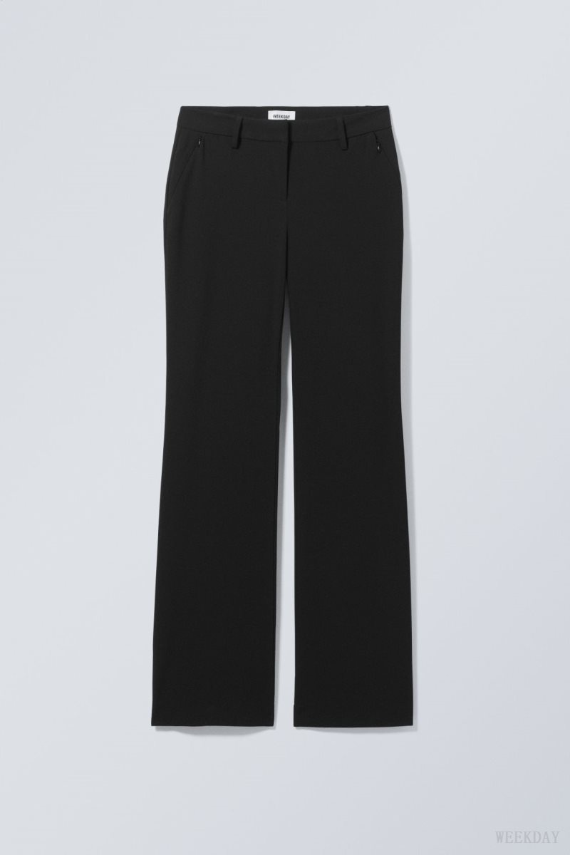 Weekday Kate Flared Suiting Trousers Black | VEQL9937