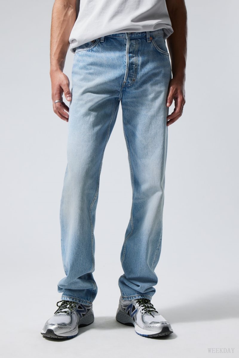 Weekday Klean Regular Straight Jeans Blue | SZCJ2389